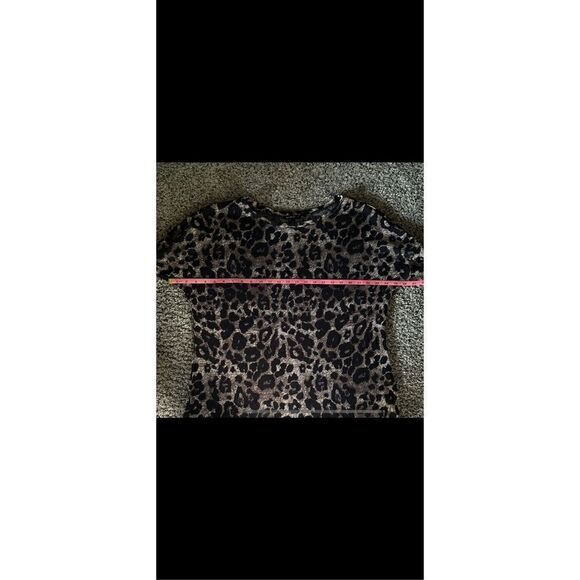 Signature studio animal, print sweater tunic with sparkly beaded elbows, XL  - Picture 9 of 12